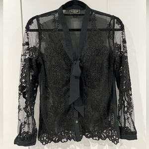 LIPSY LONDON black lace shirt